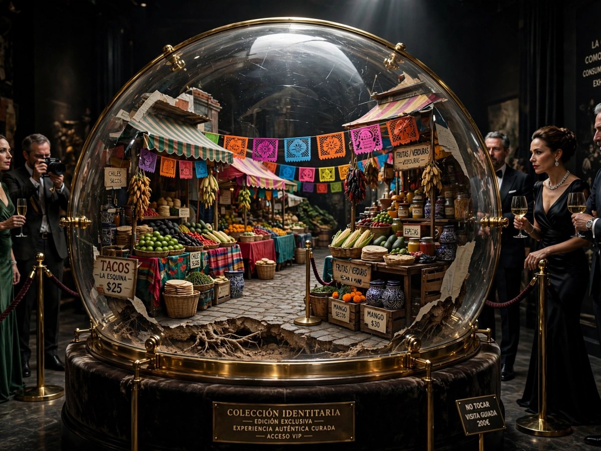 Cocina contemporánea mexicana, suelo y techo de&nbsp;cristal.