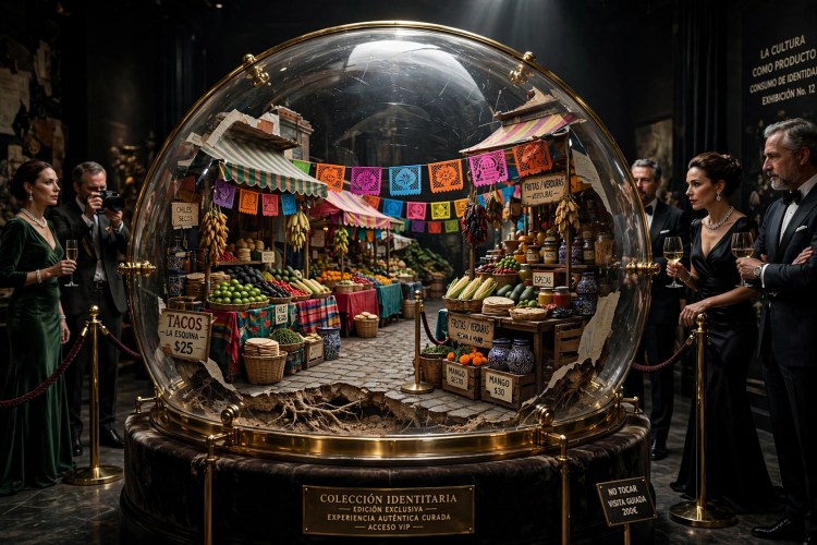 Cocina contemporánea mexicana, suelo y techo de&nbsp;cristal.